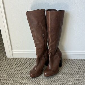 Steve Madden genuine leather heeled boots